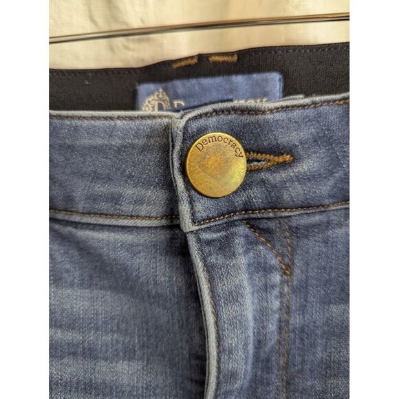 Democracy Jeans Womens 8 Blue Ab Technology Stretch Skinny Denim Mid Rise V2 - Picture 3 of 9